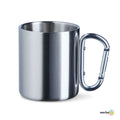 Edelstahltasse mit Karabinerhenkel